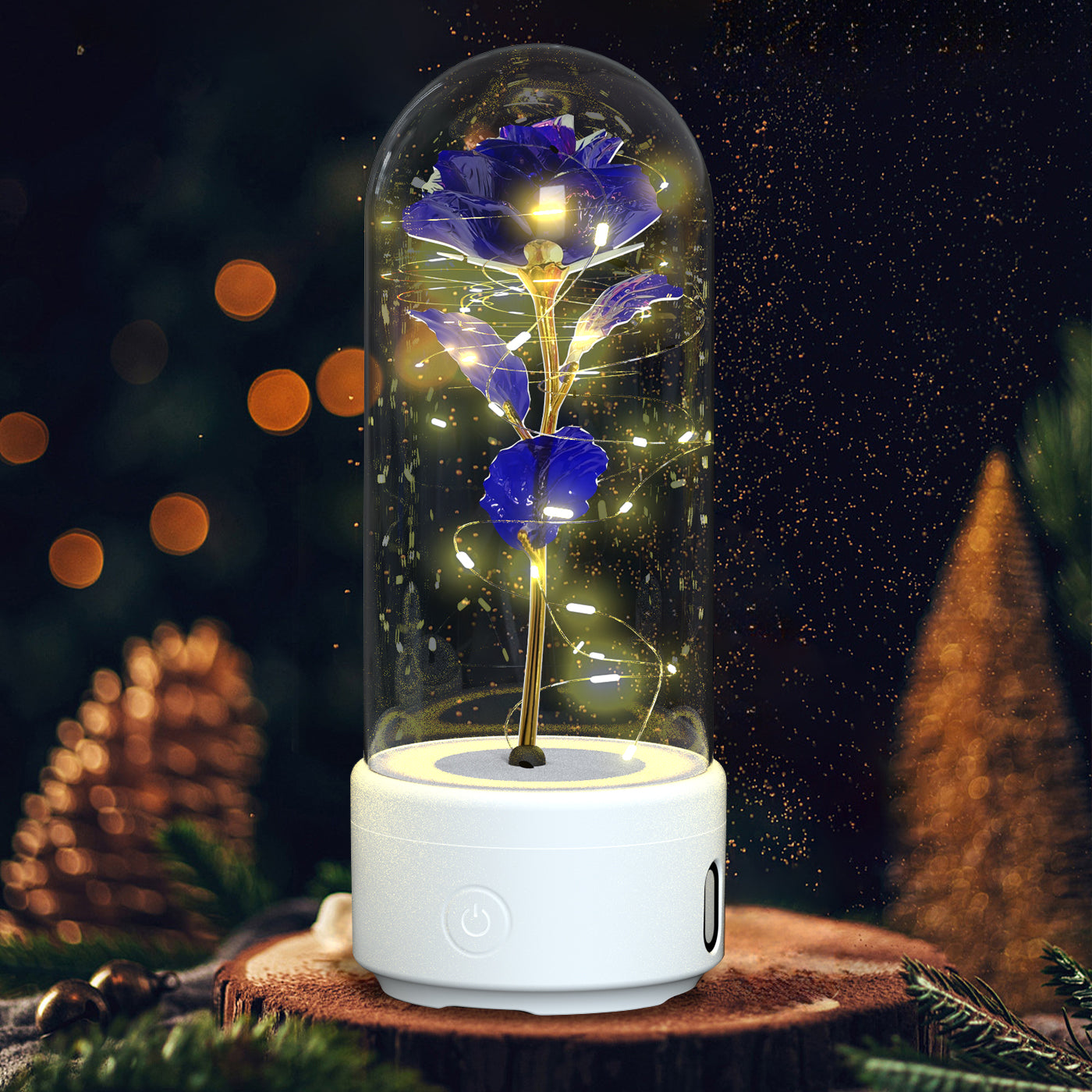 2-in-1 Rose LED Light & Bluetooth Speaker