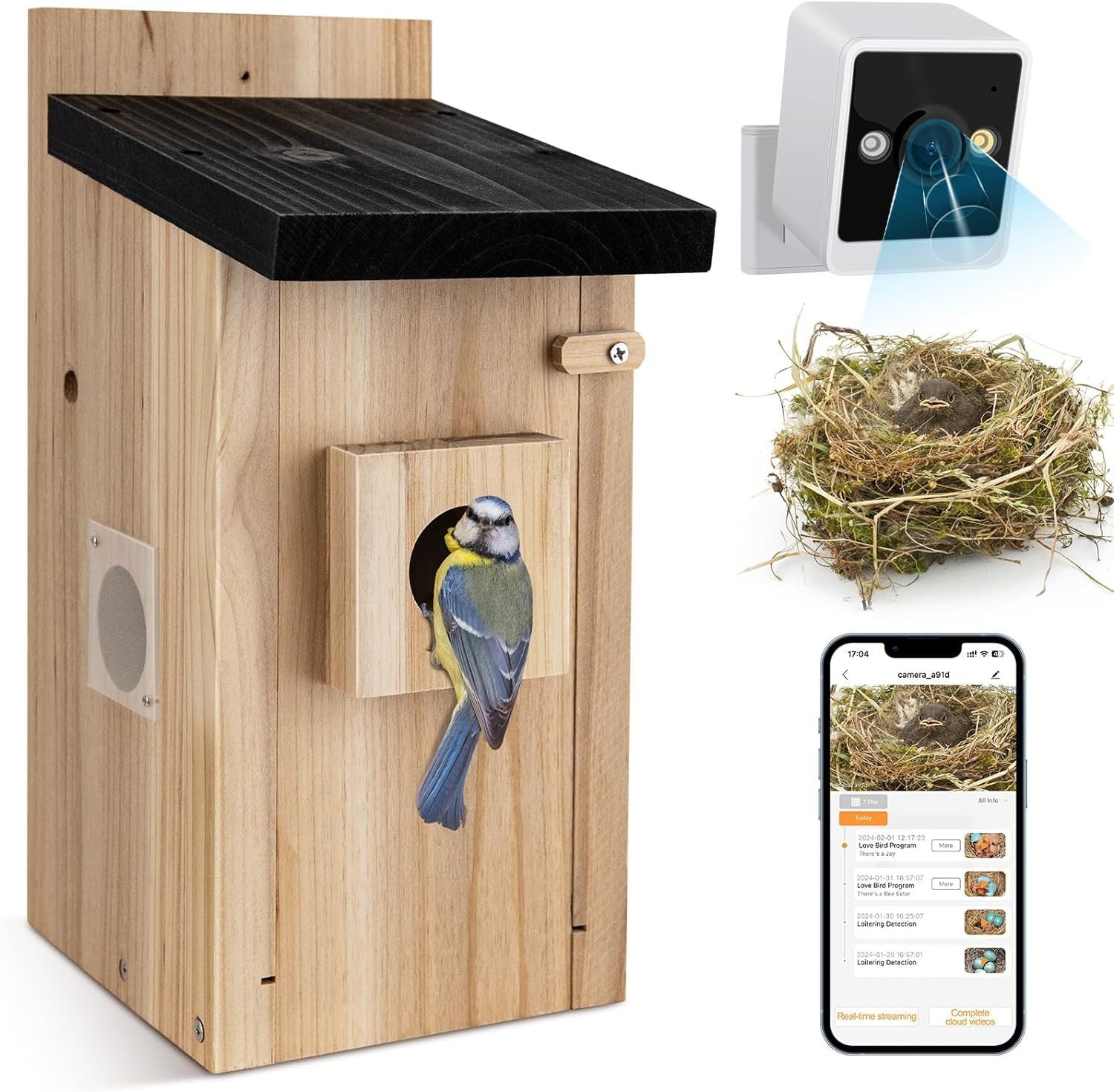 Smart Birdhouse Camera 3MP | Outdoor Bird Nest Monitoring & Alerts