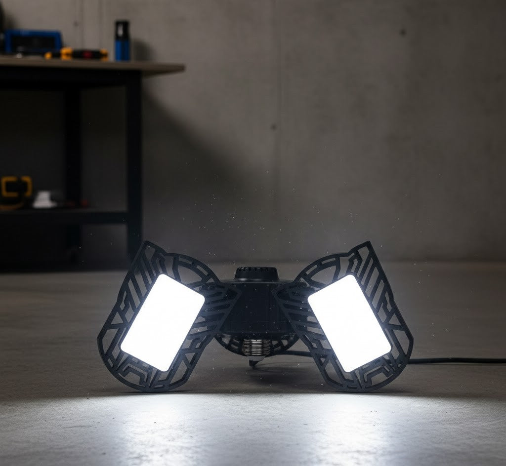 Deformable LED Garage Light | High-Intensity Radar Industrial Lamp