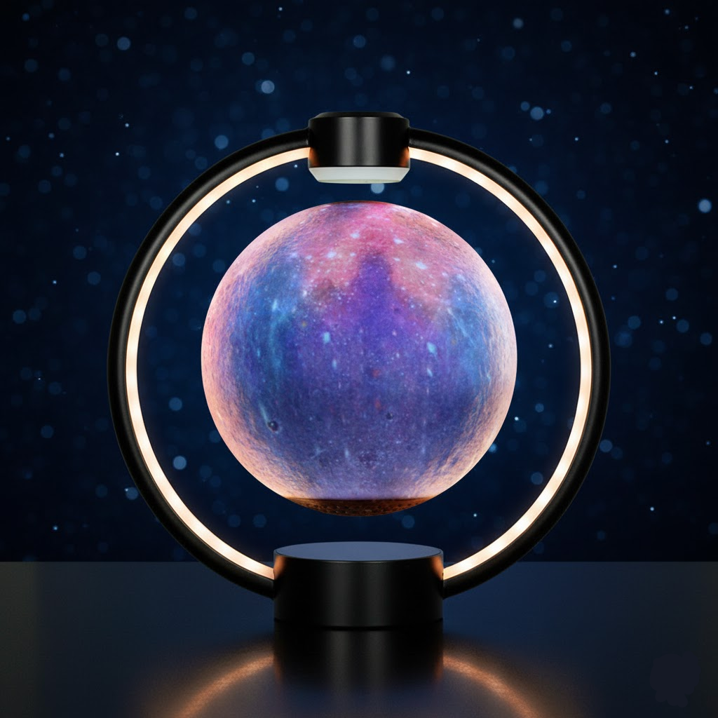 Maglev 3D Moon Lamp with Bluetooth Speaker | Colorful LED Light