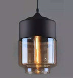 Industrial glass chandelier