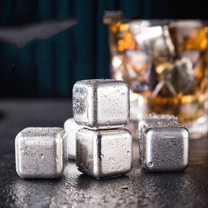 Stainless Steel  Beverage Wine Beer Whiskey Ice Wine Stone Bar Ice Cube
