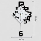 Personalized Digital Clock Fashion Wall Clock Wooden Creative Decorative Wall Watch