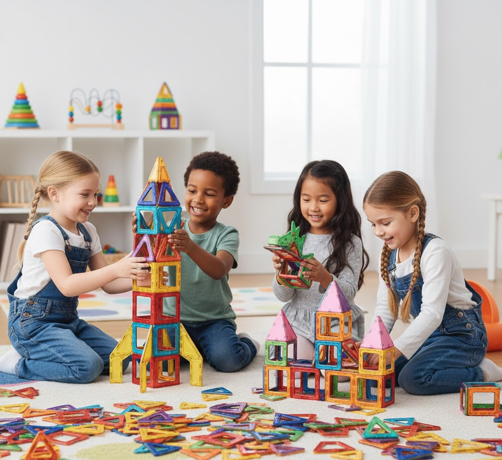 Magnetic Building Blocks Set - 3D DIY Construction Toys for Kids