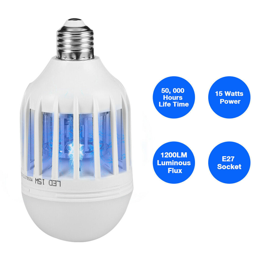 Bug Zapper Light Bulb | Indoor/Outdoor Mosquito Killer Lamp