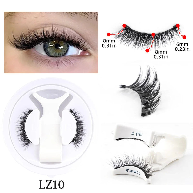 1 Pair Magnetic Eyelashes Handmade Fluffy Faux Mink Lashes