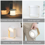 Foldable Touch LED Night Light – USB Rechargeable Dimmable Lamp