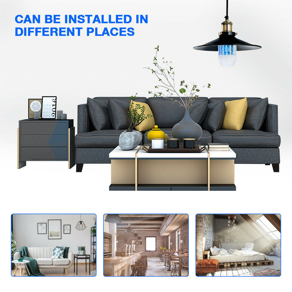 Bug Zapper Light Bulb | Indoor/Outdoor Mosquito Killer Lamp