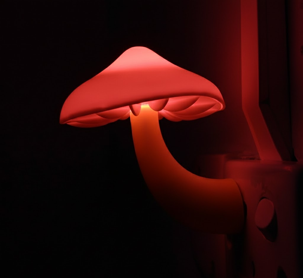 LED Mushroom Night Light | Plug-In Sensor Wall Lamp for Bedroom Home