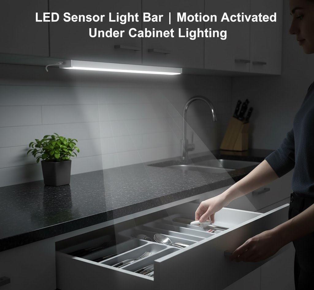 LED Sensor Light Bar | Motion Activated Under Cabinet Lighting
