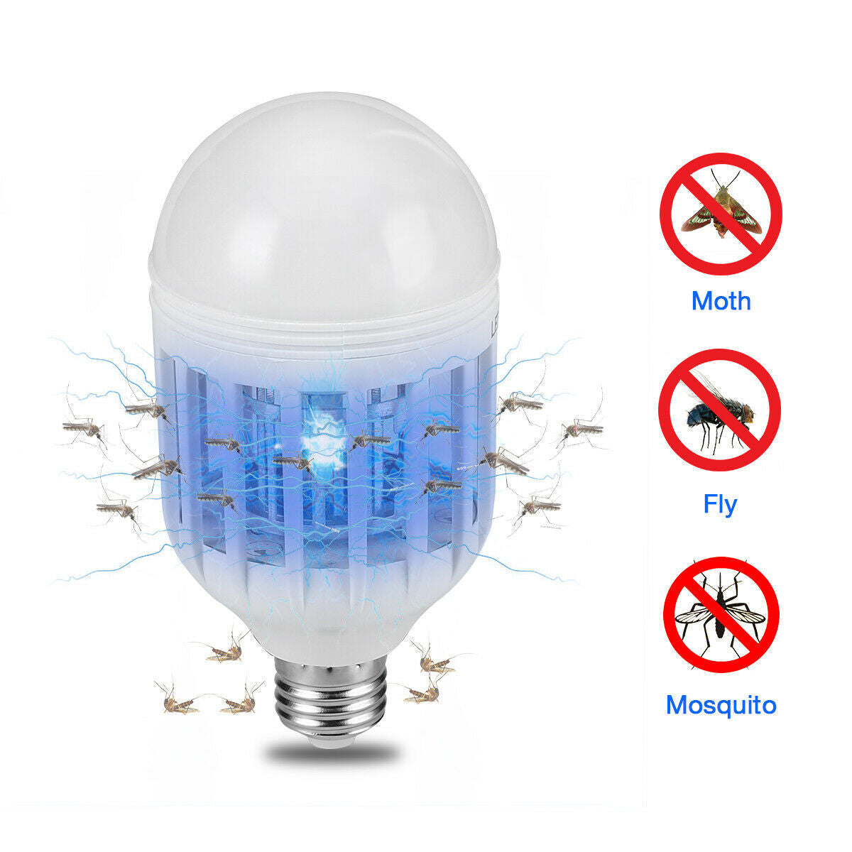Bug Zapper Light Bulb | Indoor/Outdoor Mosquito Killer Lamp