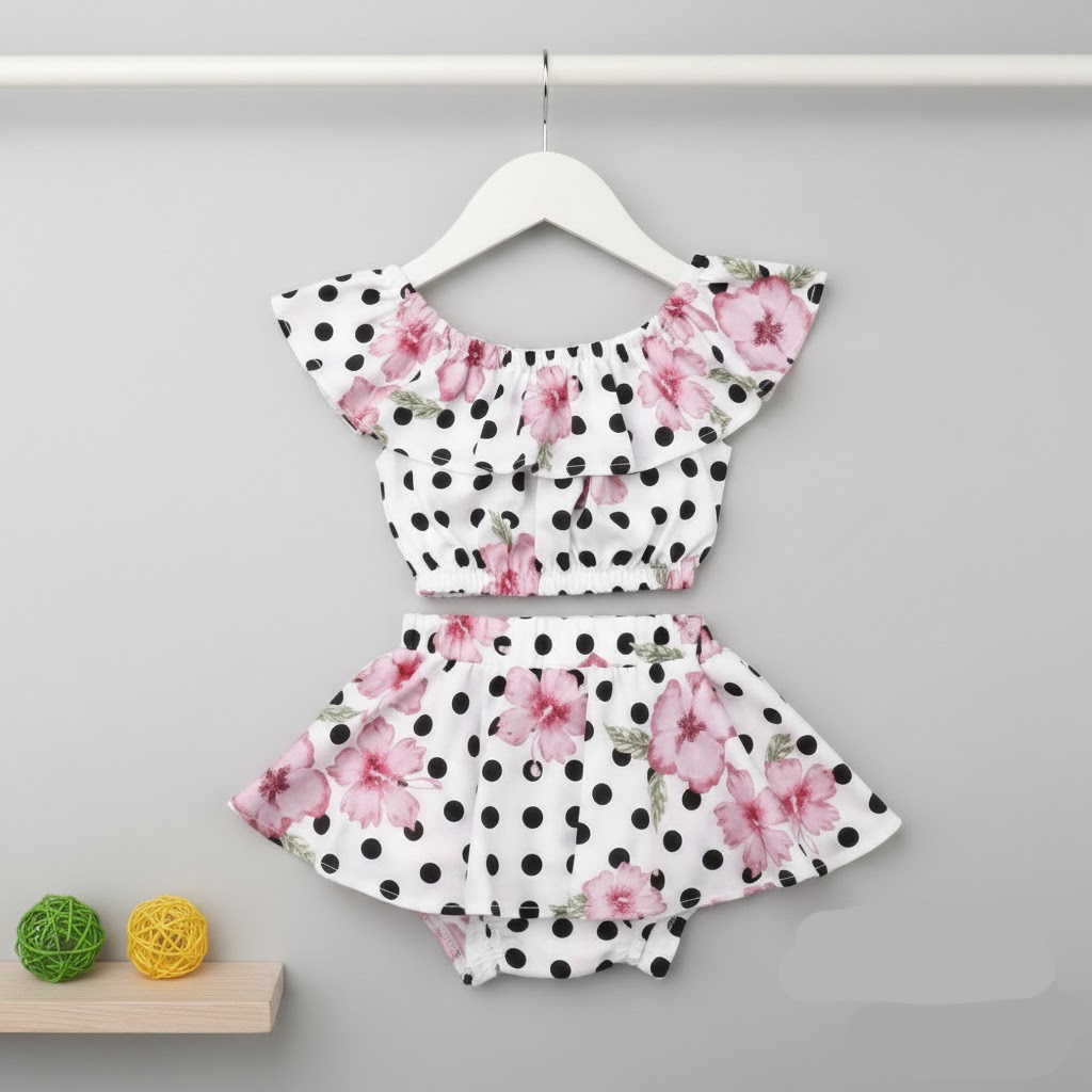 Toddler Girls Sleeveless Shorts Set - Summer Princess Style Outfit