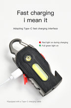 Multifunctional Emergency Keychain Light | COB LED Work & Camping Lamp