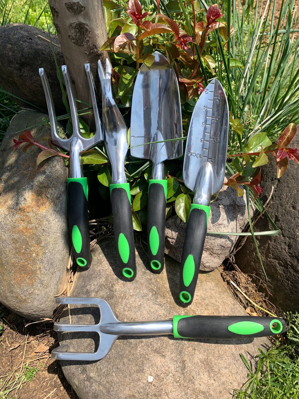 9-Piece Aluminum Garden Tool Set with Silicone Handles | Gardening Kit