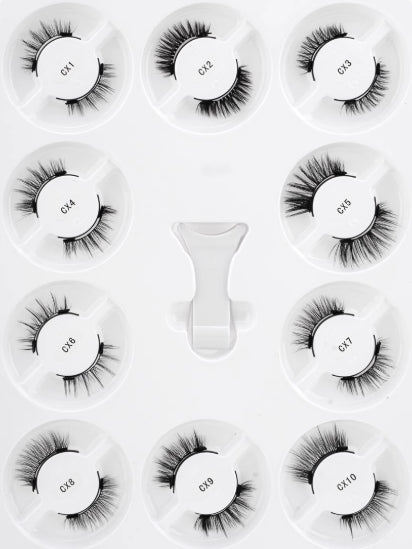 1 Pair Magnetic Eyelashes Handmade Fluffy Faux Mink Lashes