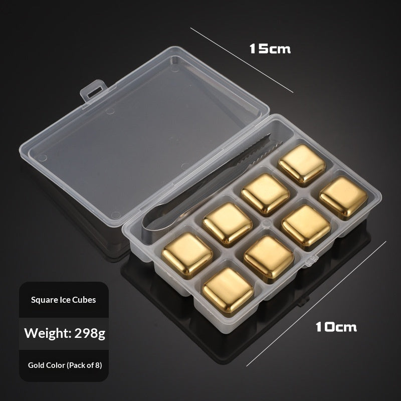 Stainless Steel  Beverage Wine Beer Whiskey Ice Wine Stone Bar Ice Cube