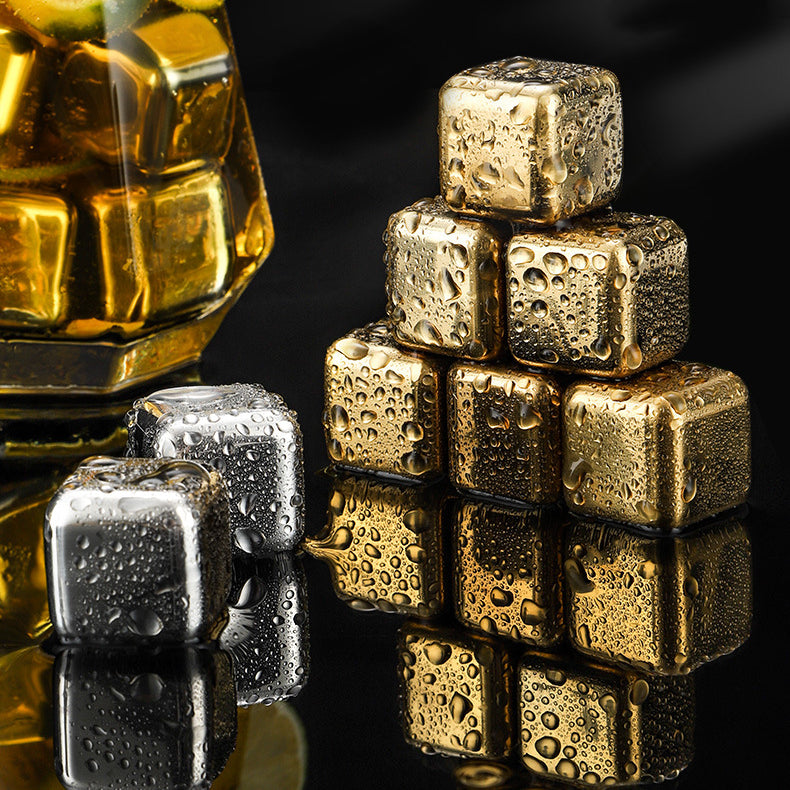 Stainless Steel  Beverage Wine Beer Whiskey Ice Wine Stone Bar Ice Cube