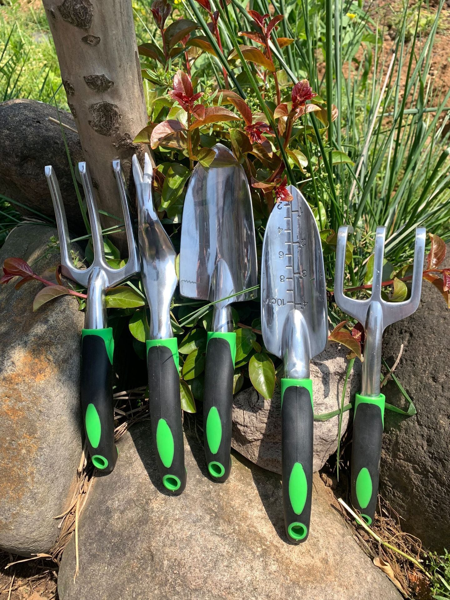 9-Piece Aluminum Garden Tool Set with Silicone Handles | Gardening Kit
