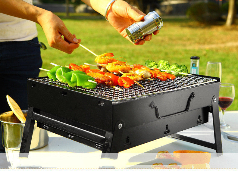 Portable Folding Charcoal Grill | Large Outdoor BBQ Barbecue