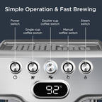 Geek Chef 20-Bar Espresso Machine – Stainless Steel Coffee Maker