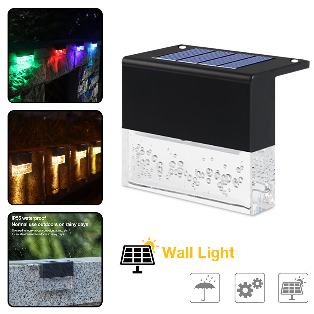 Waterproof RGB LED Solar Step Light | Outdoor Fence & Pathway Lamp