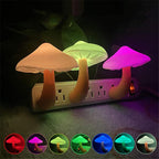 LED Mushroom Night Light | Plug-In Sensor Wall Lamp for Bedroom Home