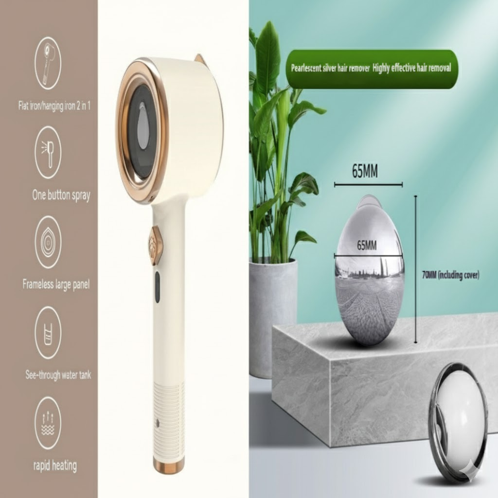 Mini Portable Garment Steamer – Handheld Fabric Iron for Travel & Home