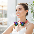 Mini Portable Neckband Fan | USB Rechargeable Double Head Air Cooler