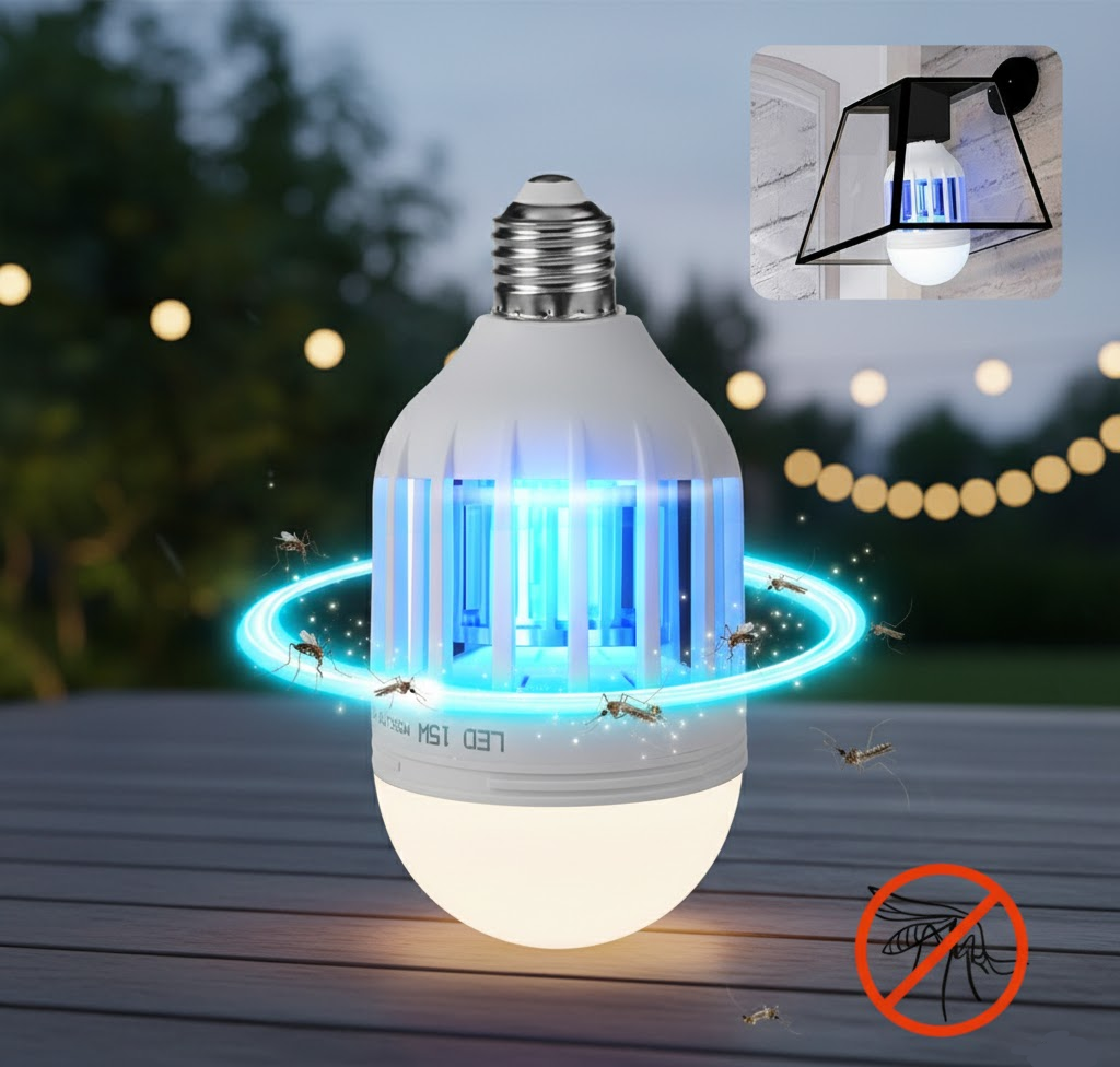 Bug Zapper Light Bulb | Indoor/Outdoor Mosquito Killer Lamp