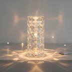 Nordic Crystal Touch Lamp – USB Dimmable Diamond Night Light Decor