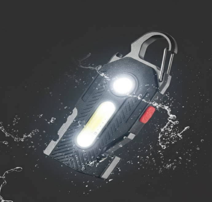 Multifunctional Emergency Keychain Light | COB LED Work & Camping Lamp