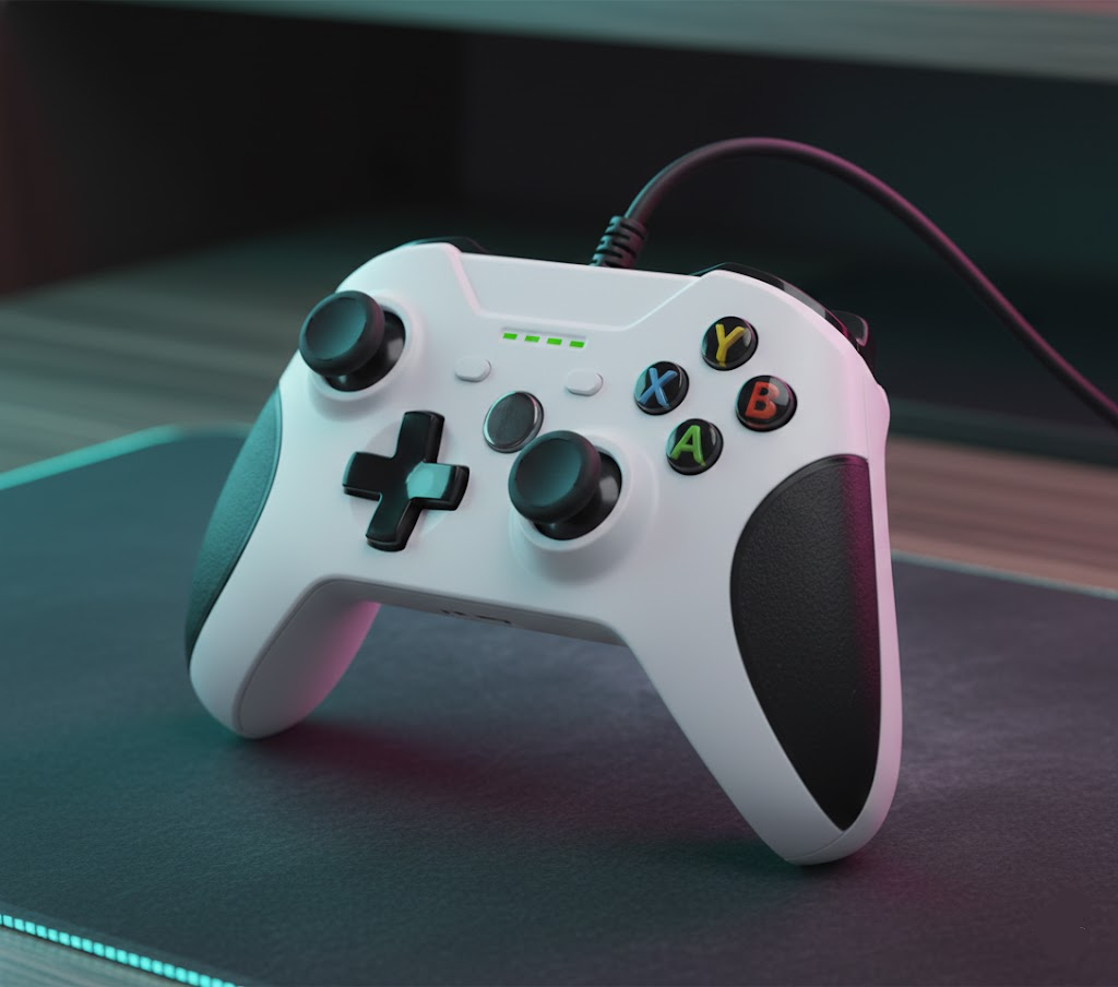 Wired USB PC Game Controller & Gamepad - Plug and Play Joystick