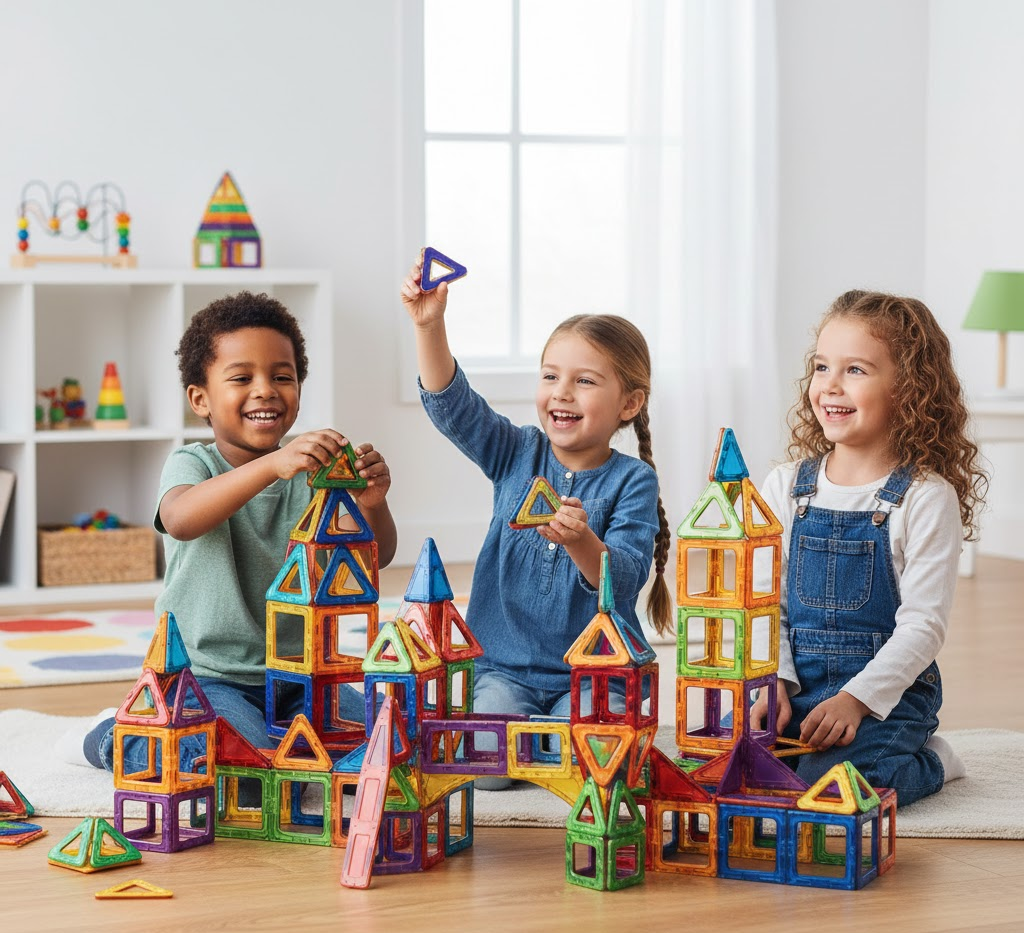 Magnetic Building Blocks Set - 3D DIY Construction Toys for Kids