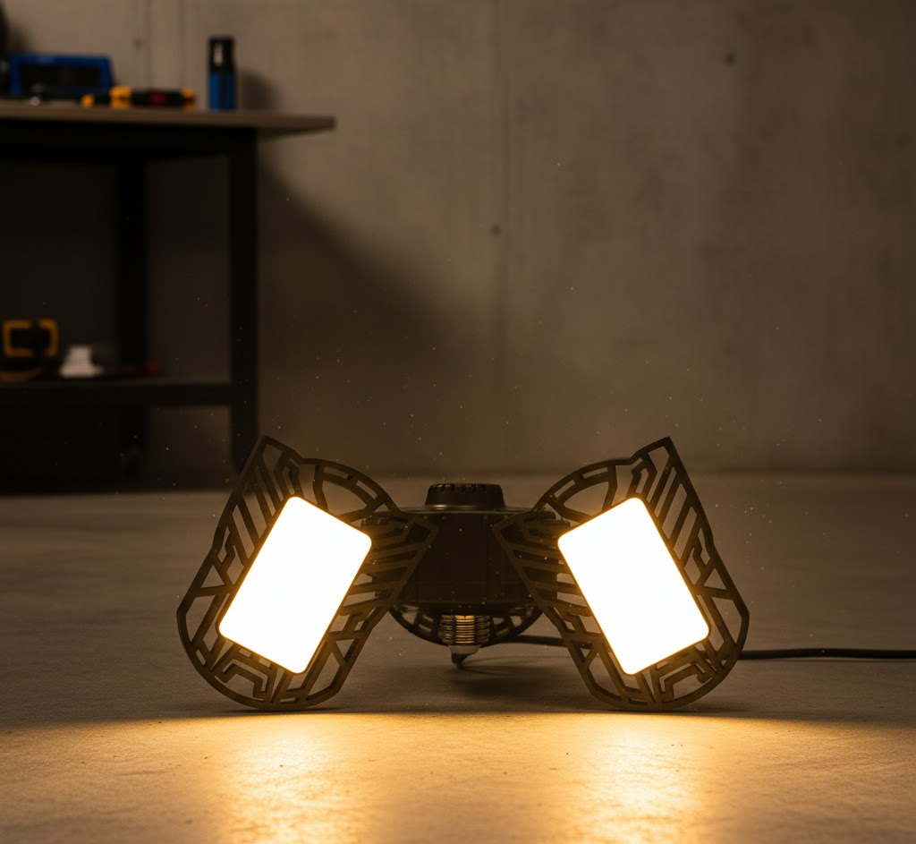 Deformable LED Garage Light | High-Intensity Radar Industrial Lamp