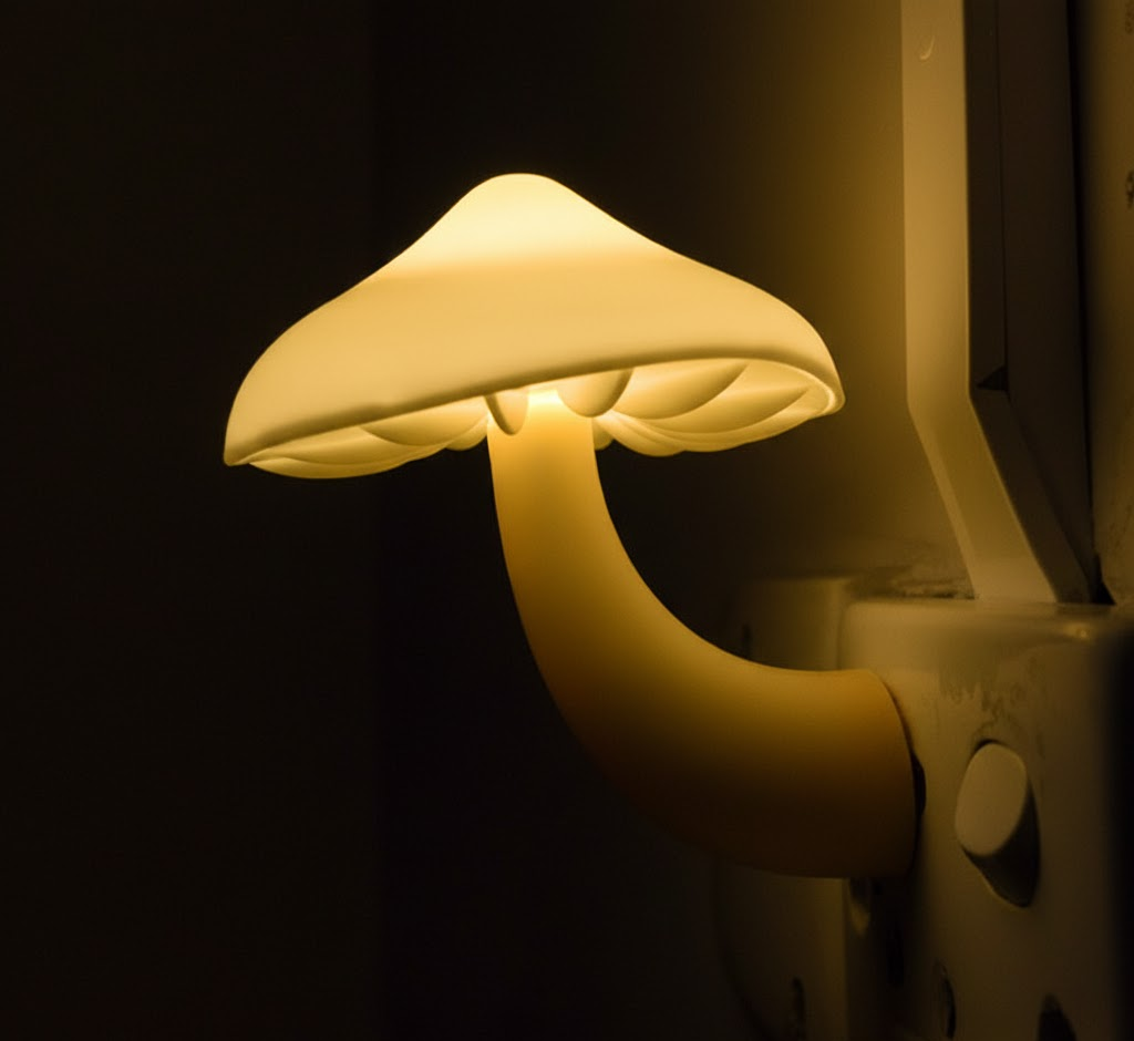 LED Mushroom Night Light | Plug-In Sensor Wall Lamp for Bedroom Home