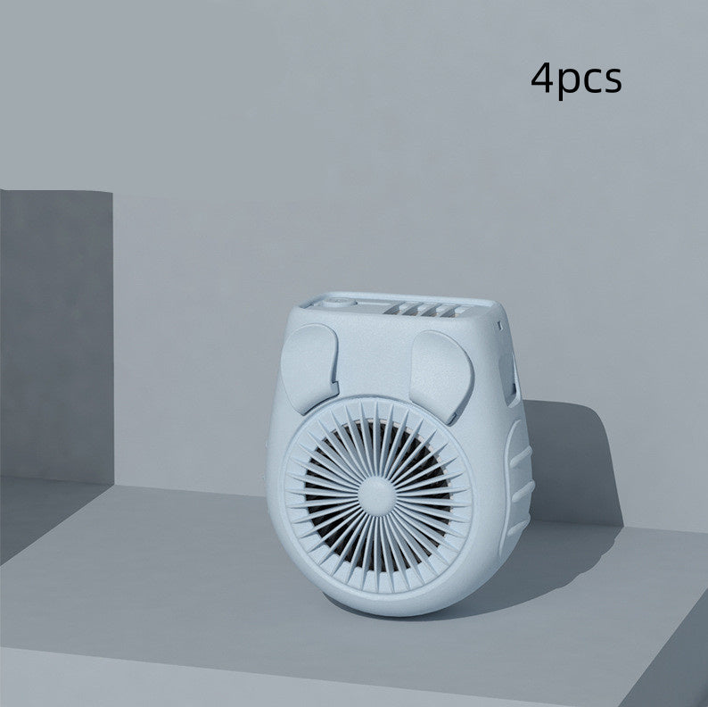 Small Carry-on Waist Hanging Fan, Rechargeable Mini Hanging Neck Fan