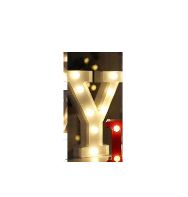 Luminous LED Letter Number Night Light English Alphabet Number Battery Lamp Romantic Wedding Christmas Party Decoration