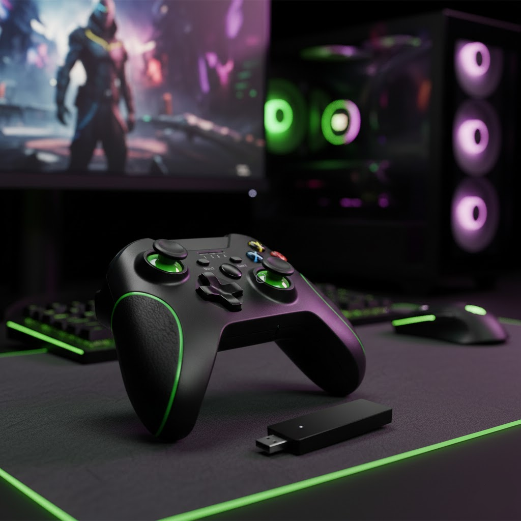 Wired USB PC Game Controller & Gamepad - Plug and Play Joystick